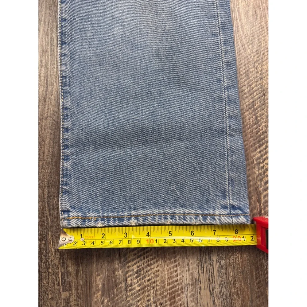 Levis 501 Original Fit Distressed Light Wash Straight Leg Jeans 36x30 005013612